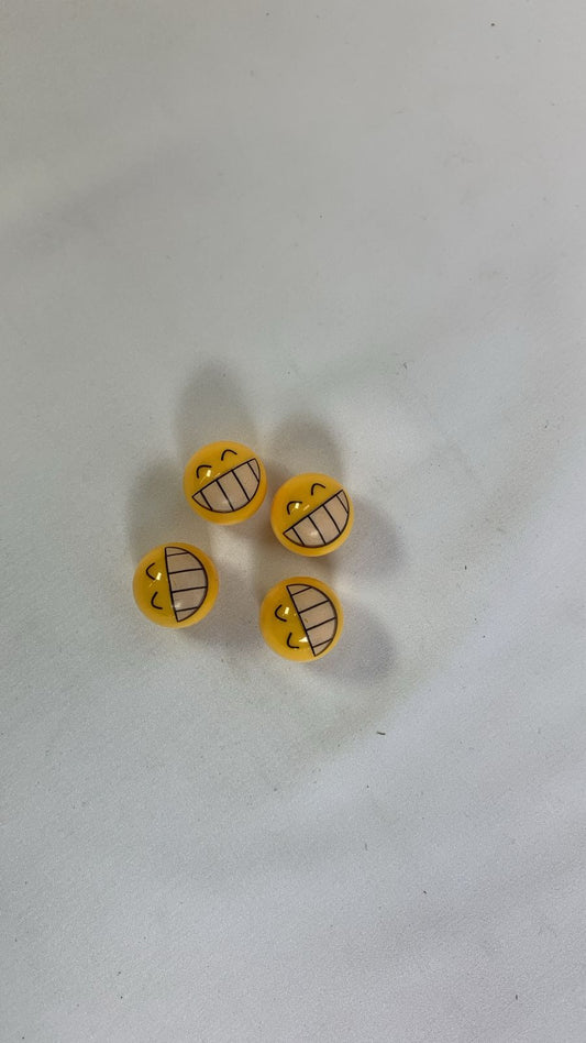 Grinning face emoji valve caps