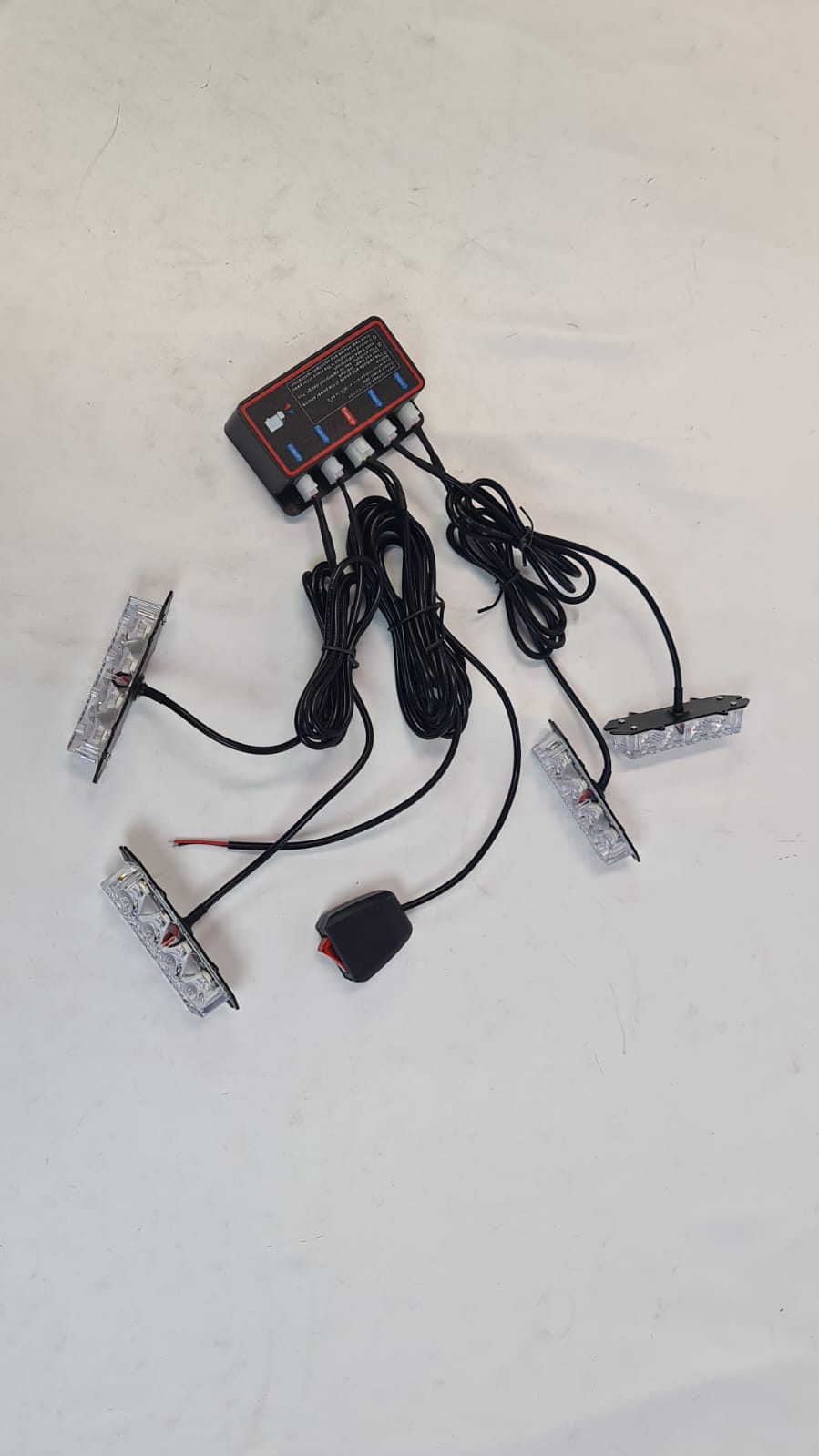 LED 4D flashing strobe light 12-24v grill use same pic for 3 items Yellow