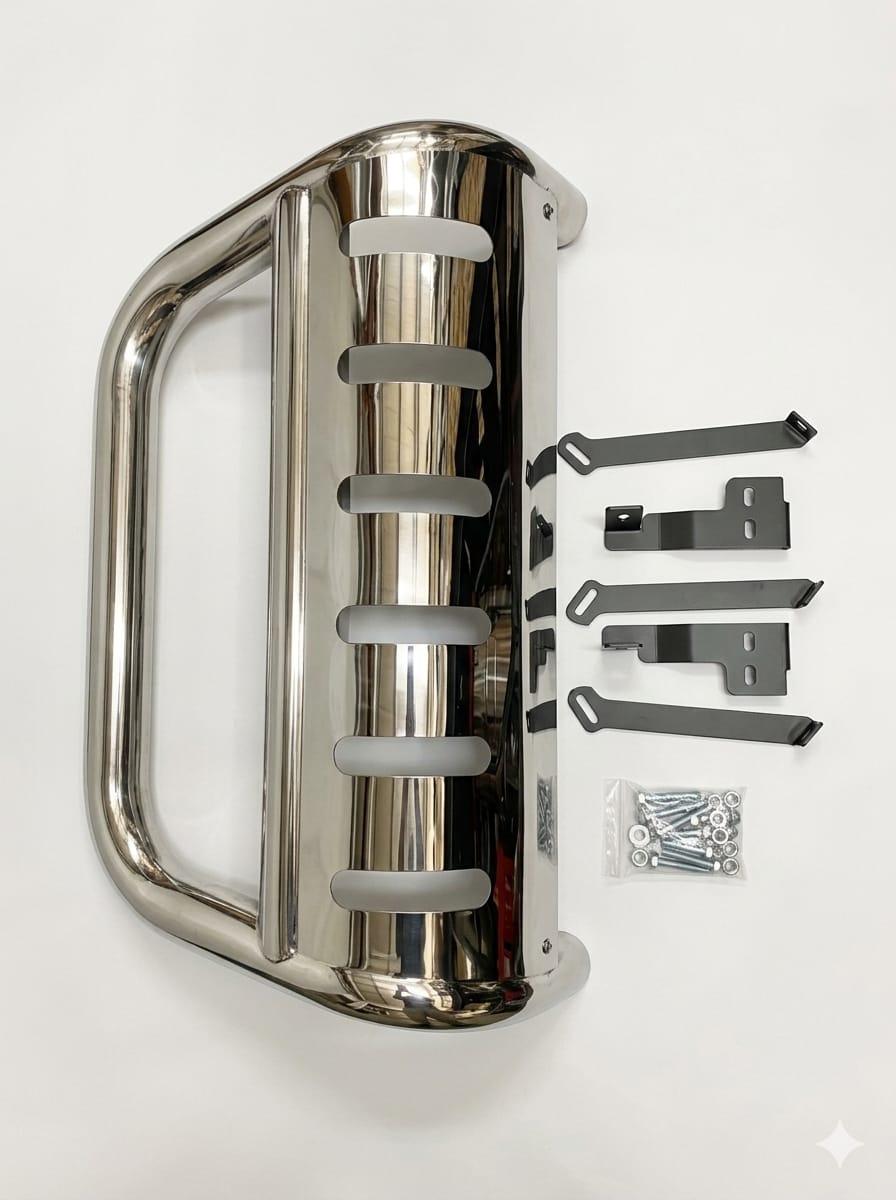 NUDGE BAR TOYOTA HILUX REVO/ROCCO 2022+CHORME MESH BIG PLATE A000021 @