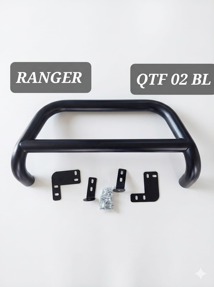NUDGE BAR FORD RANGER T6/T7 2012-2018 BLACK ROUND PIPE A000237/A000192 @