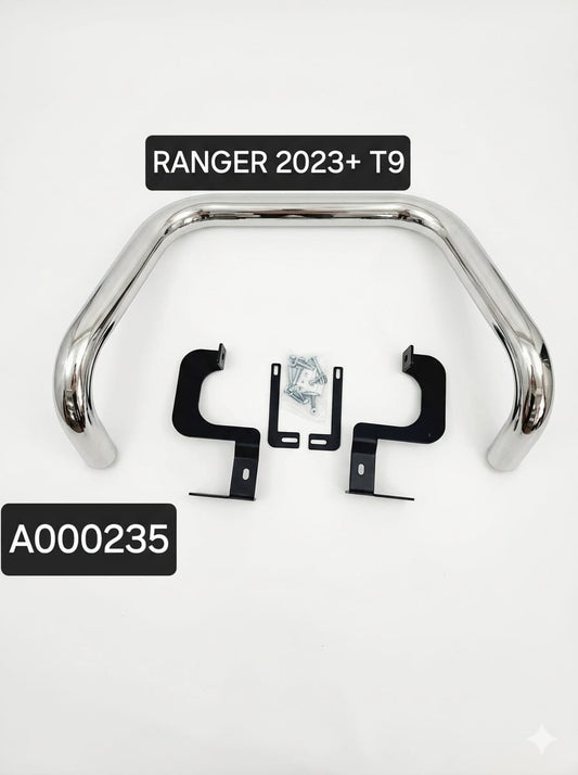 NUDGE BAR FORD RANGER T9 2023+ CHORME  OPEN PIPE A000235 @